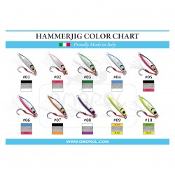 OMOROL® HammerJig color chart